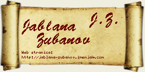 Jablana Zubanov vizit kartica